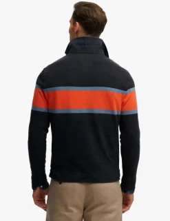Pure Cotton Striped Funnel Neck Rugby Top