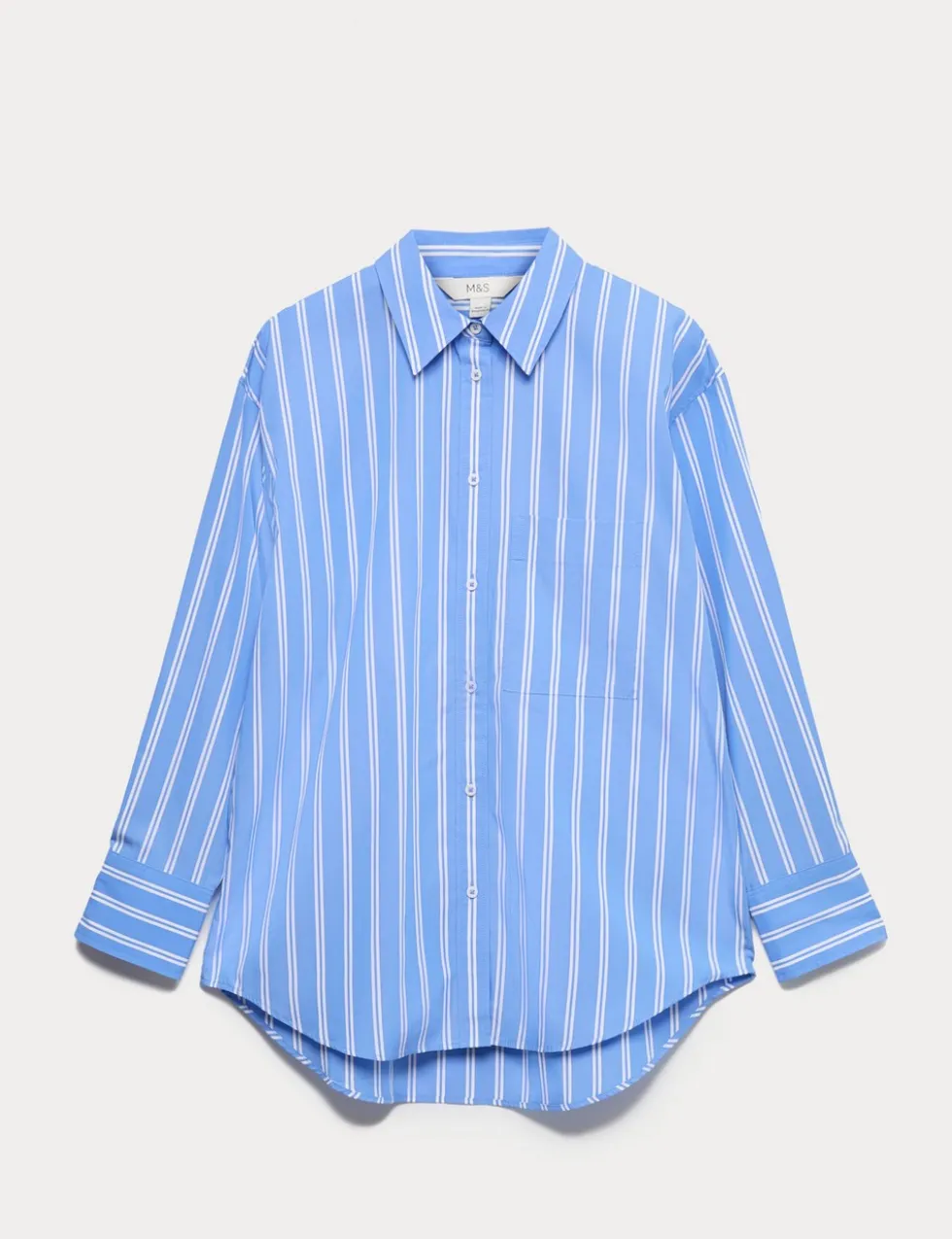 Pure Cotton Striped Girlfriend Shirt