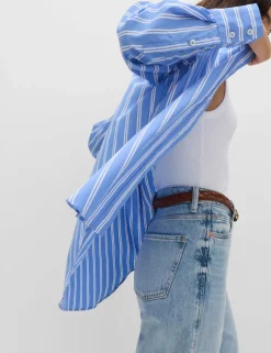 Pure Cotton Striped Girlfriend Shirt