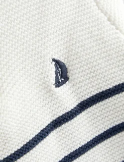Pure Cotton Striped Half Zip Jumper (6 Mths-9 Yrs)