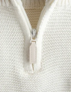 Pure Cotton Striped Half Zip Jumper (6 Mths-9 Yrs)