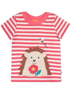 Pure Cotton Striped Hedgehog T-Shirt (3 Mths-8 Yrs)