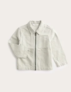 Pure Cotton Striped Jacket (2-8 Yrs)