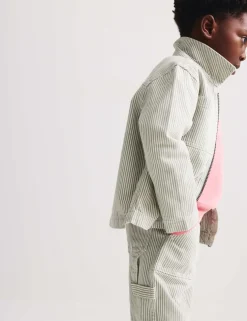 Pure Cotton Striped Jacket (2-8 Yrs)