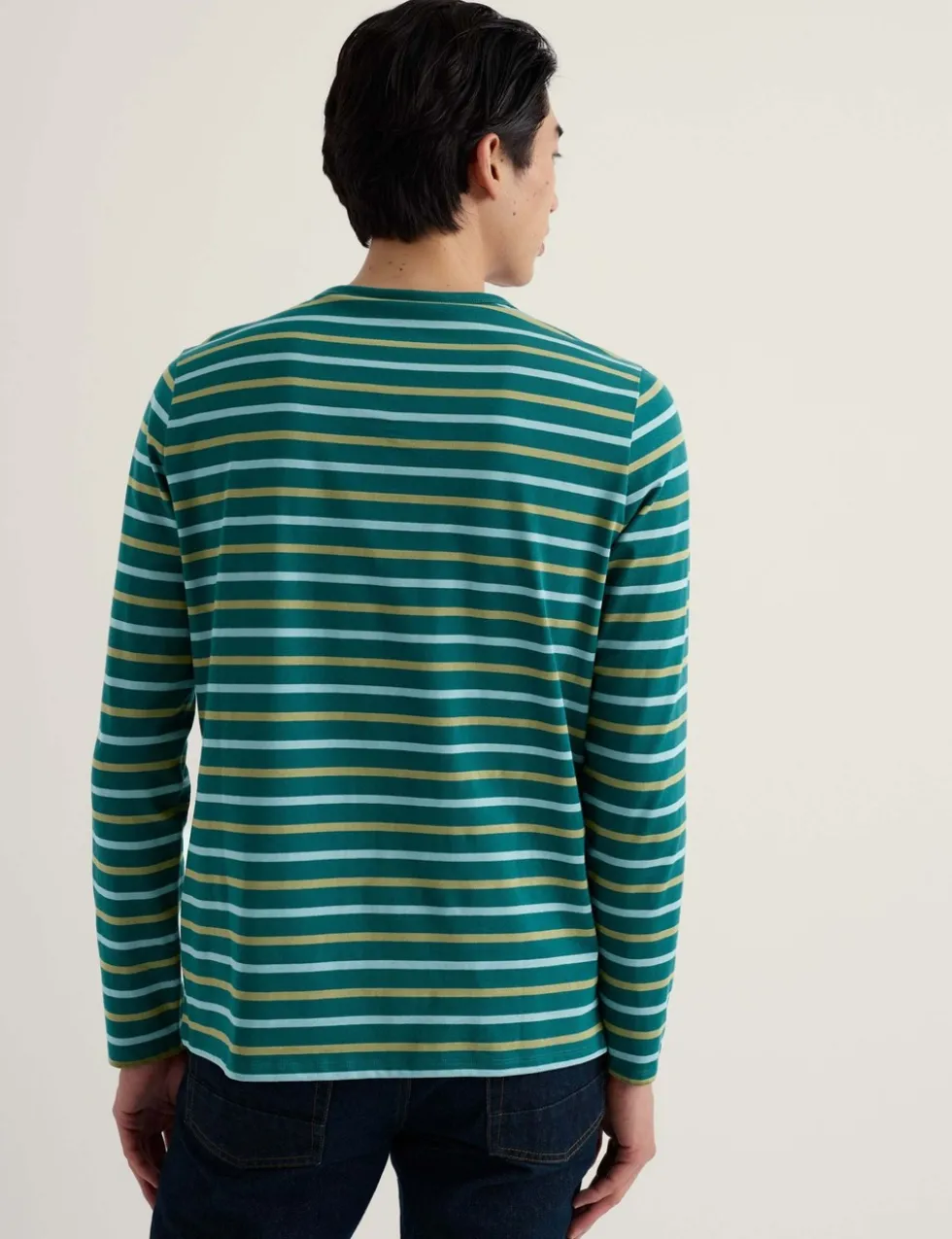 Pure Cotton Striped Long Sleeve T-Shirt