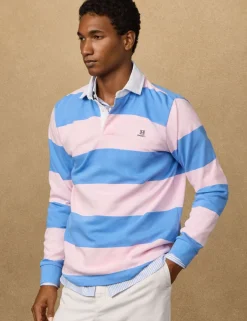 Pure Cotton Striped Long Sleeve Rugby Shirt
