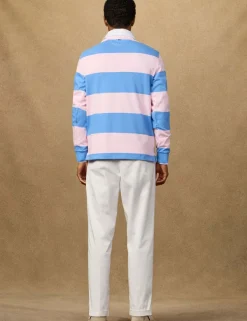 Pure Cotton Striped Long Sleeve Rugby Shirt