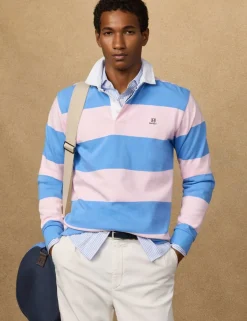 Pure Cotton Striped Long Sleeve Rugby Shirt