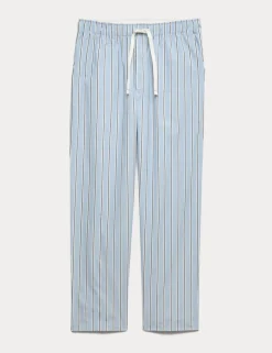 Pure Cotton Striped Loungewear Bottoms