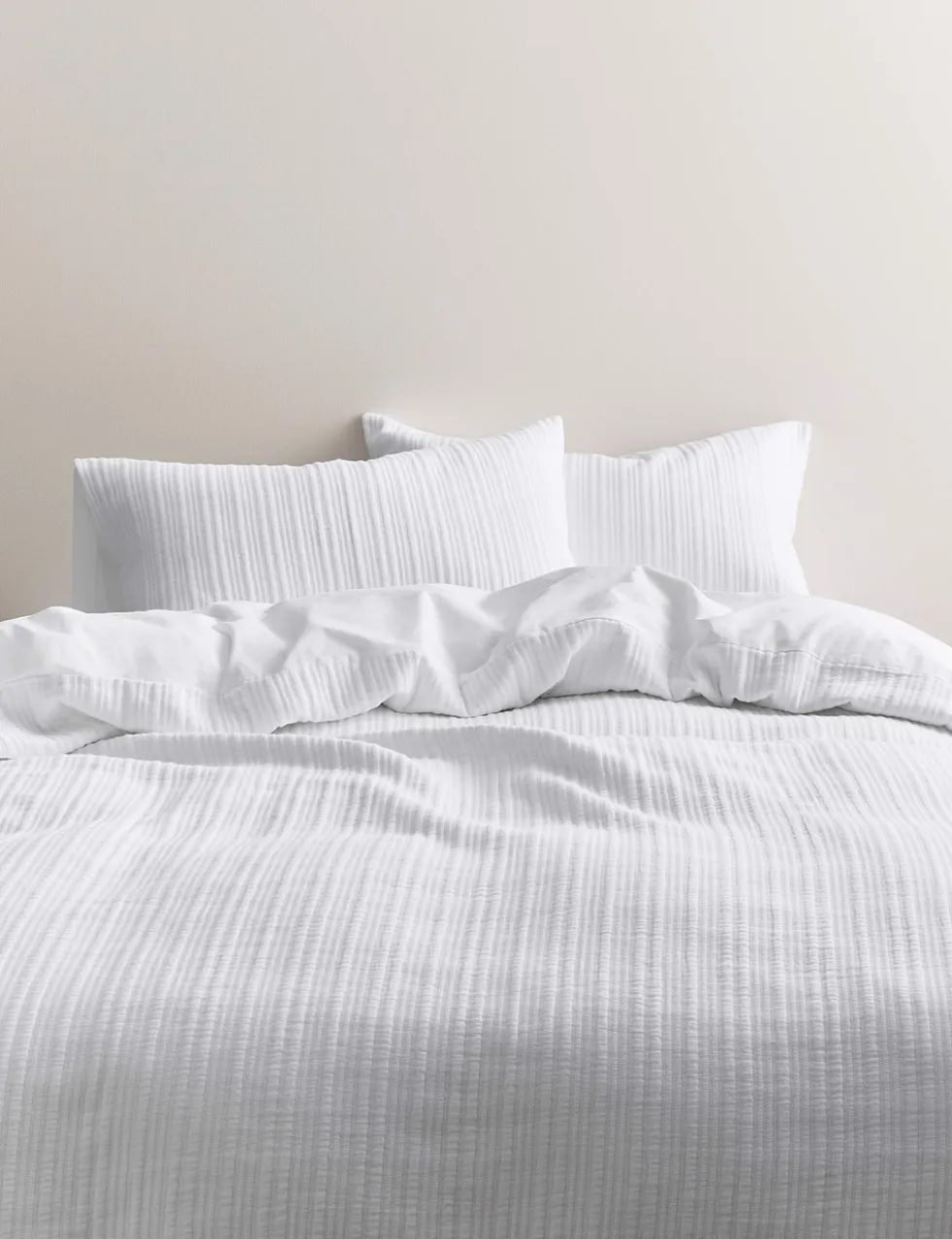 Pure Cotton Striped Matelassé Bedding Set