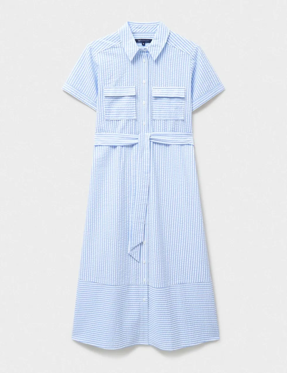 Pure Cotton Striped Midi Shirt Dress