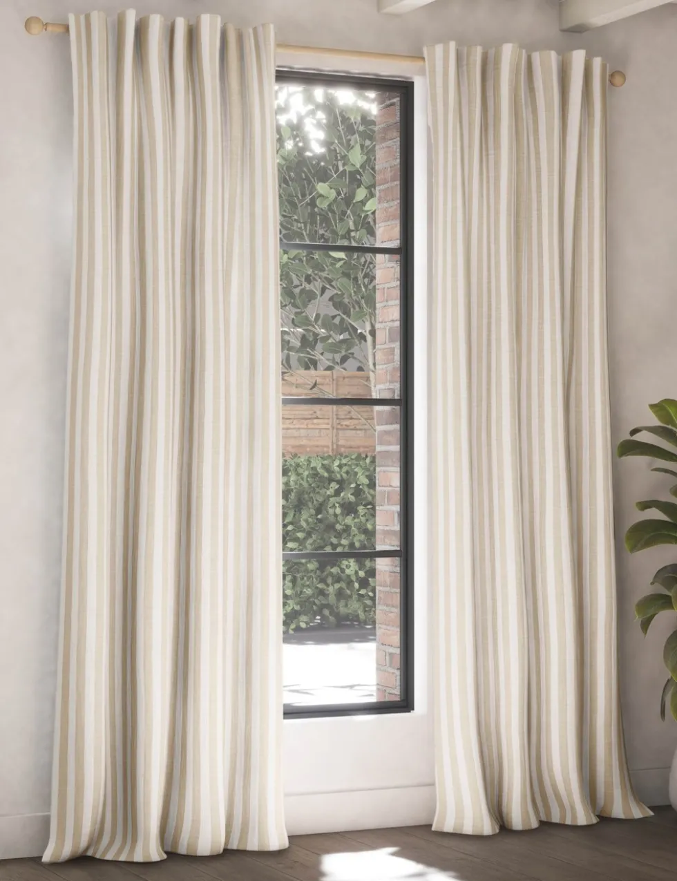 Pure Cotton Striped Multiway Curtains