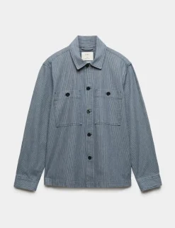 Pure Cotton Striped Overshirt