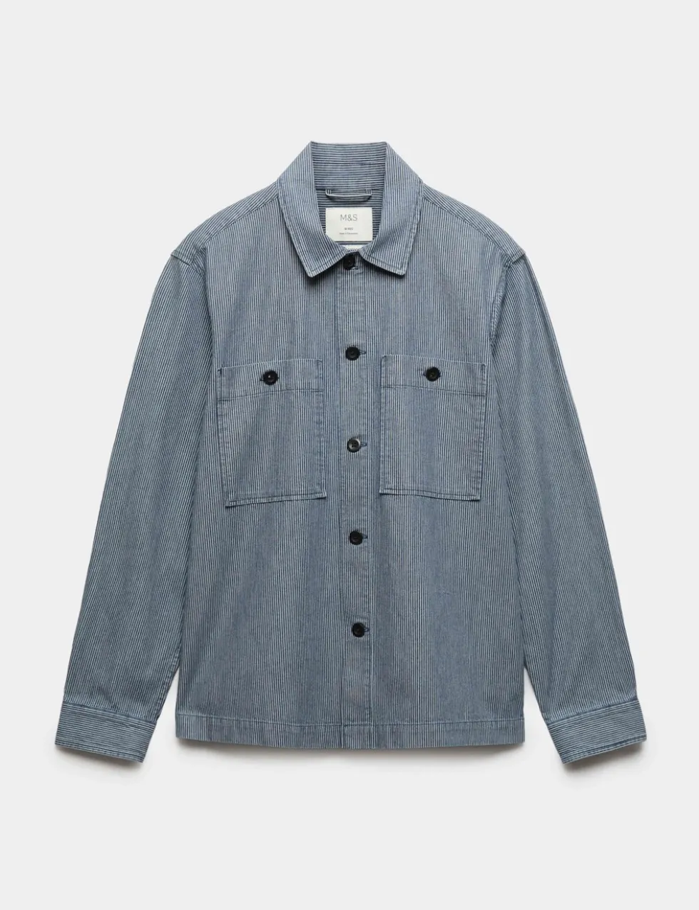 Pure Cotton Striped Overshirt