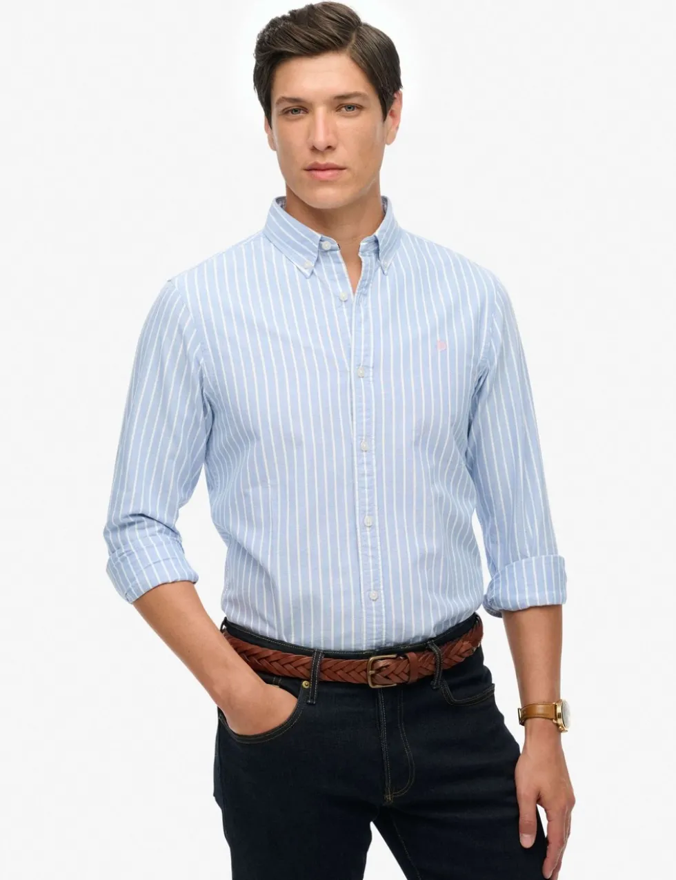Pure Cotton Striped Oxford Shirt