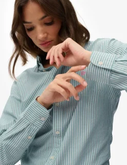 Pure Cotton Striped Oxford Shirt