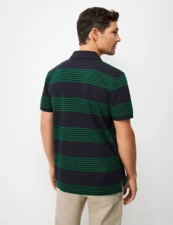 Pure Cotton Striped Polo Shirt
