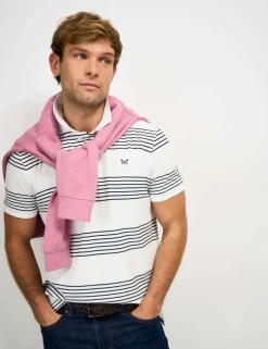 Pure Cotton Striped Polo Shirt