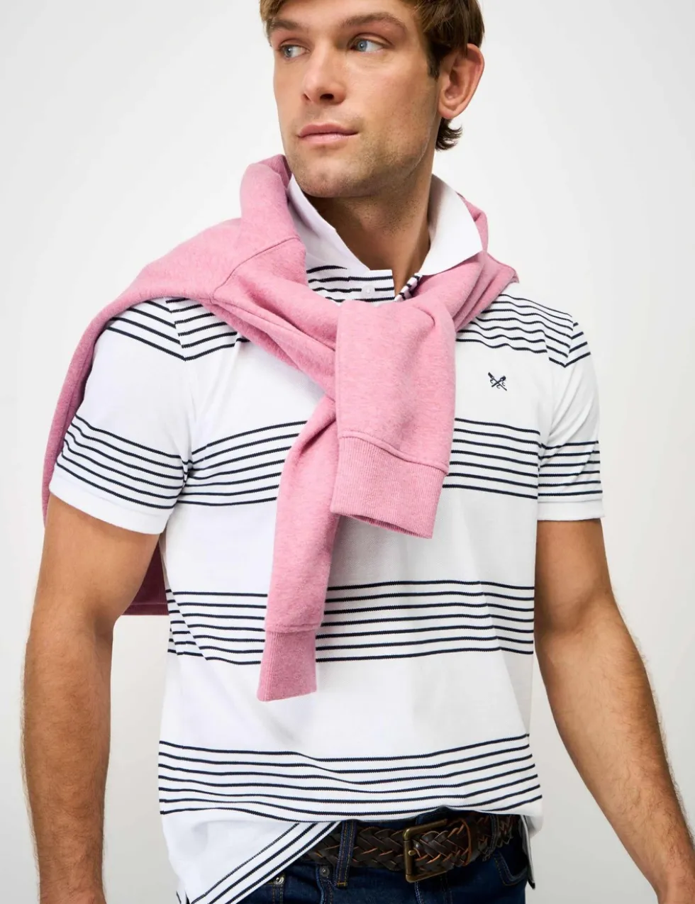 Pure Cotton Striped Polo Shirt