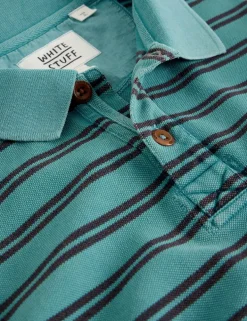 Pure Cotton Striped Polo Shirt