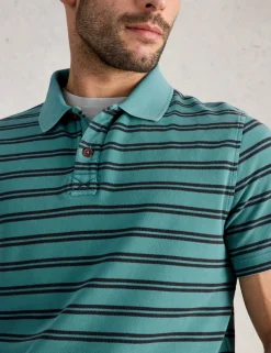 Pure Cotton Striped Polo Shirt