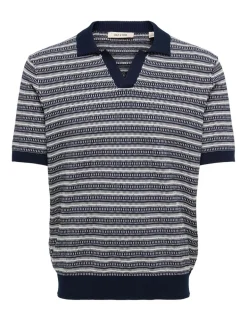 Pure Cotton Striped Polo Shirt
