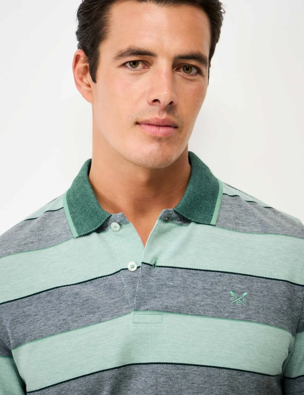 Pure Cotton Striped Polo Shirt