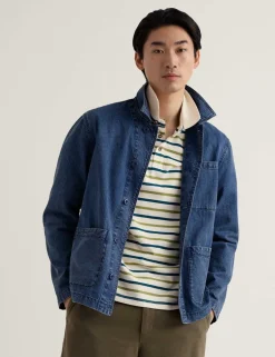 Pure Cotton Striped Polo Shirt