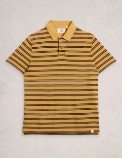 Pure Cotton Striped Polo Shirt