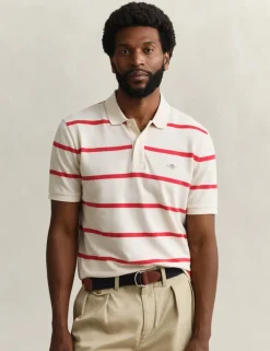Pure Cotton Striped Polo Shirt
