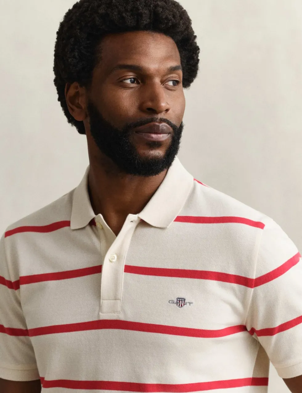 Pure Cotton Striped Polo Shirt