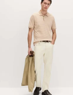 Pure Cotton Striped Polo Shirt
