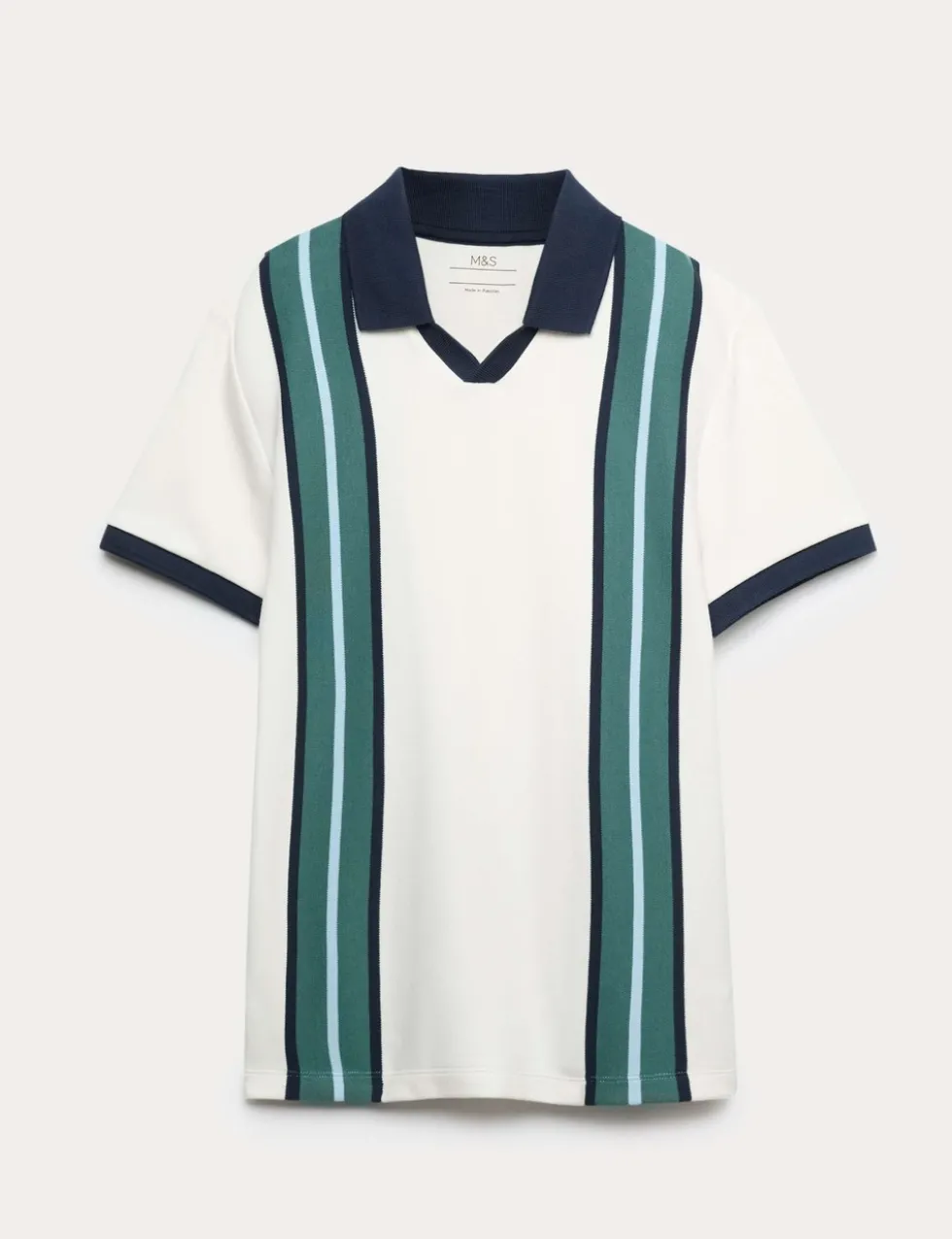 Pure Cotton Striped Polo Shirt (6-16 Yrs)