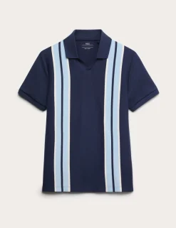Pure Cotton Striped Polo Shirt (6-16 Yrs)