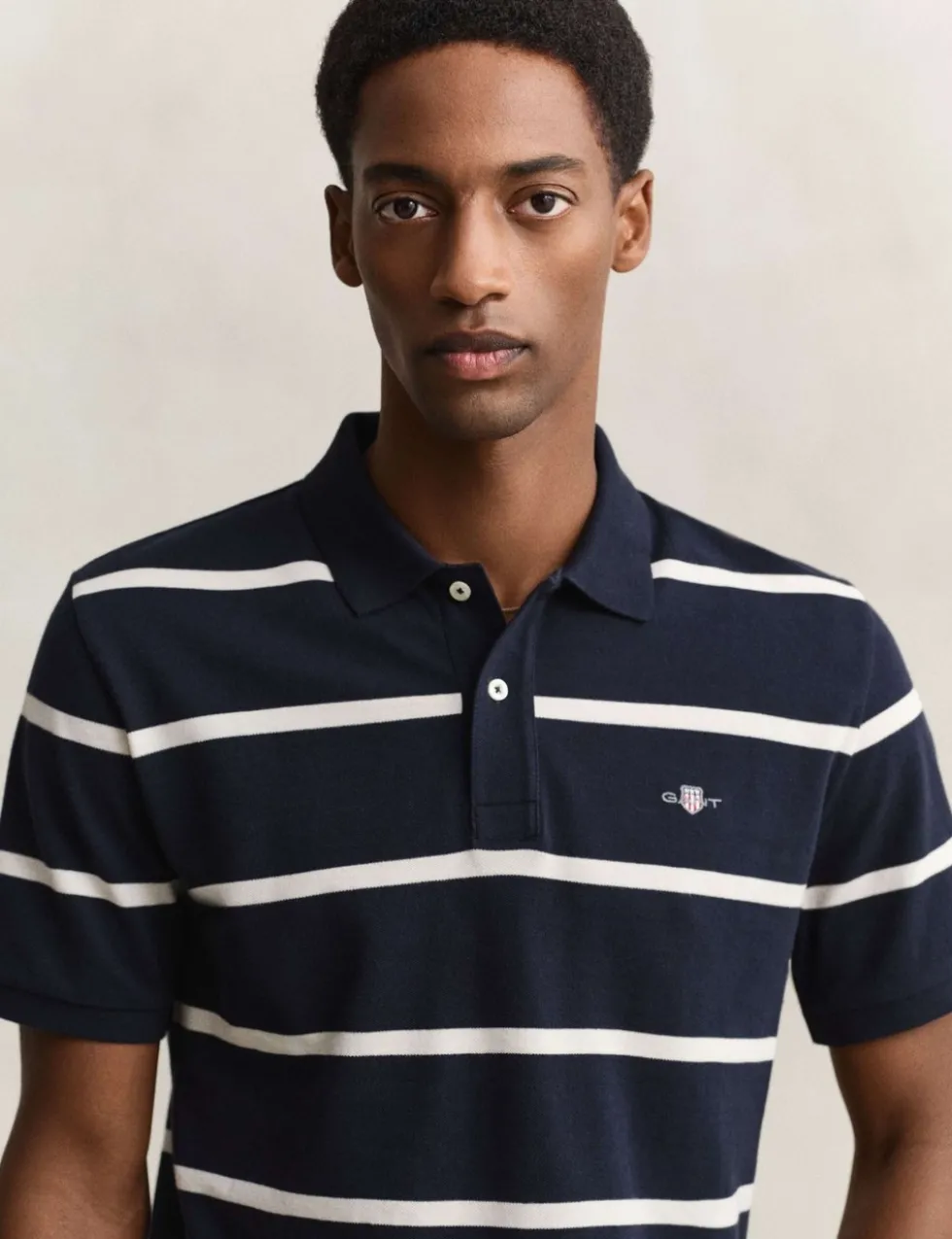 Pure Cotton Striped Polo Shirt