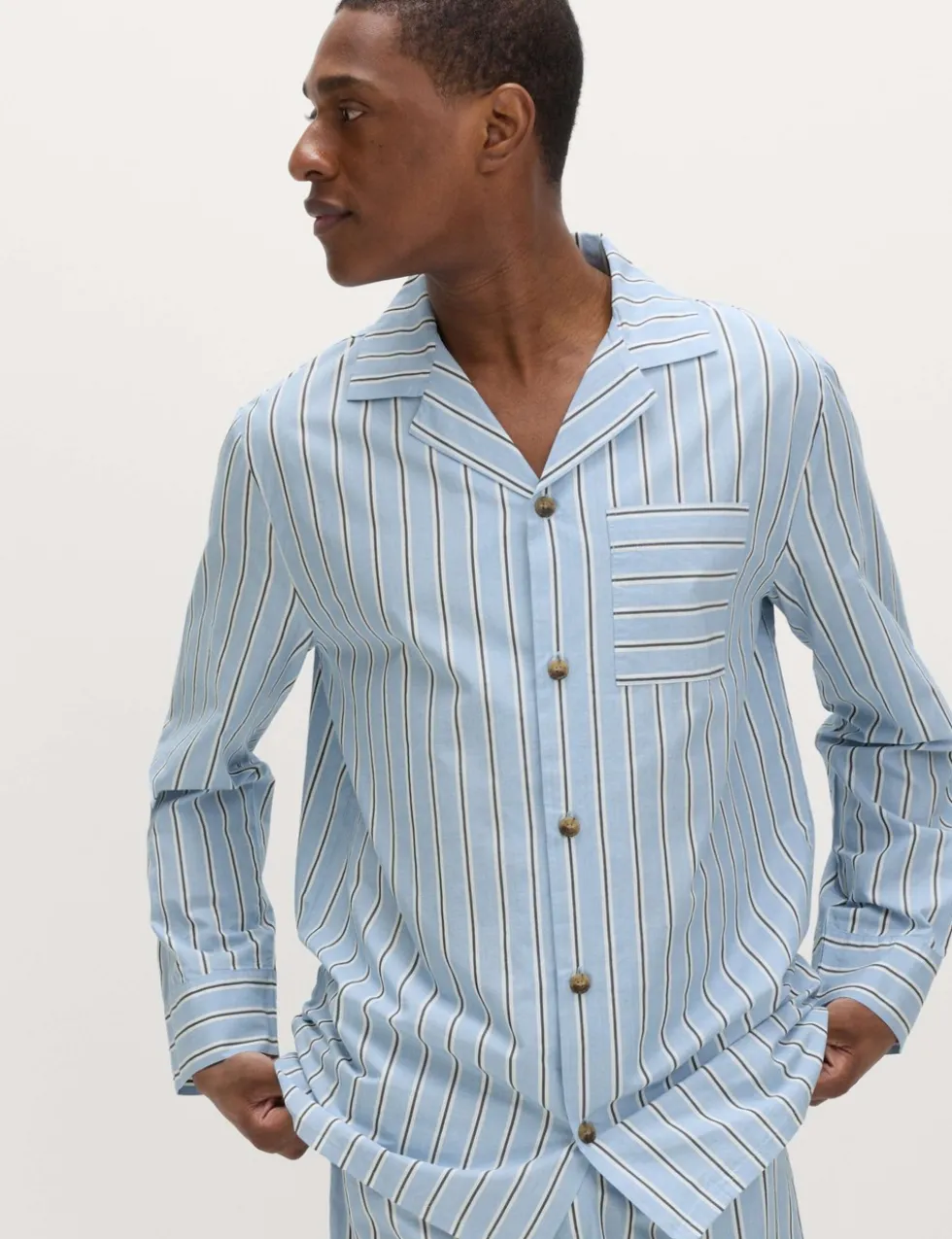 Pure Cotton Striped Pyjama Top