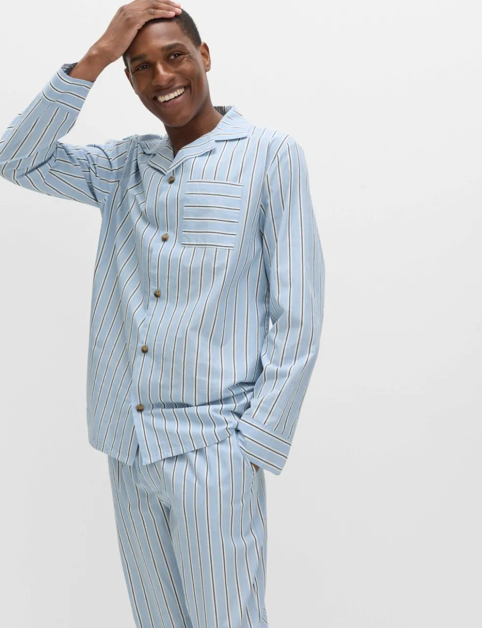 Pure Cotton Striped Pyjama Top