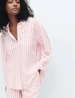 Pure Cotton Striped Pyjama Shirt
