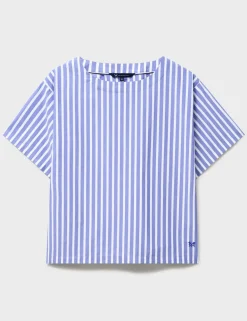 Pure Cotton Striped Relaxed Blouse