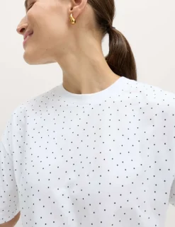 Pure Cotton Striped Relaxed Boxy T-Shirt