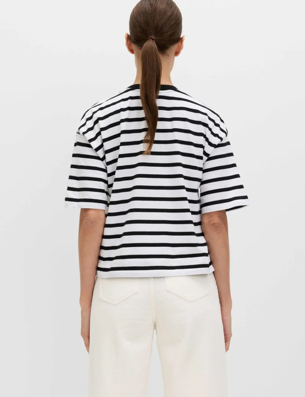 Pure Cotton Striped Relaxed Boxy T-Shirt