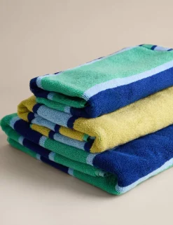 Pure Cotton Striped Reversible Towel