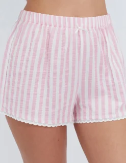 Pure Cotton Striped Revere Shortie Set