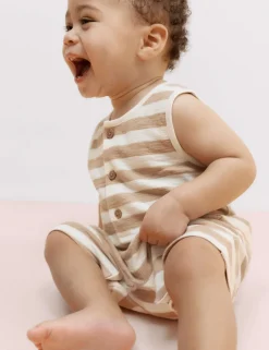 Pure Cotton Striped Romper (0-3 Years)