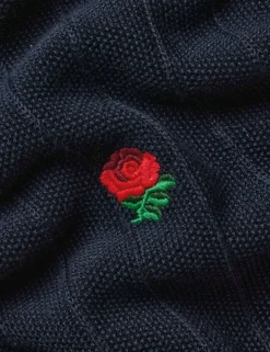 Pure Cotton Striped Rose Knitted Polo Shirt