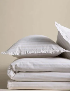 Pure Cotton Striped Ruffle Bedding Set