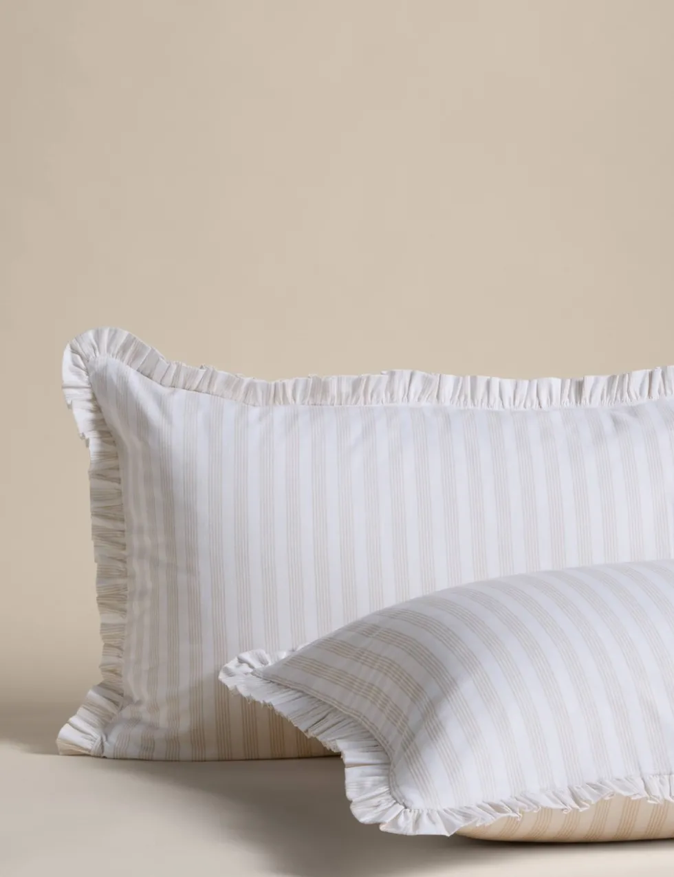 Pure Cotton Striped Ruffle Bedding Set