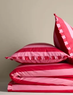 Pure Cotton Striped Ruffle Bedding Set