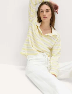 Pure Cotton Striped Rugby Top