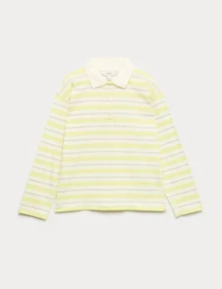 Pure Cotton Striped Rugby Top
